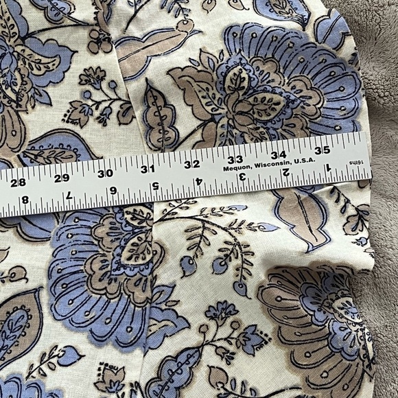 Tommy Hilfiger Linen Blend Sleeveless Provincial Paisley Shift Dress Size 10 - Picture 14 of 14